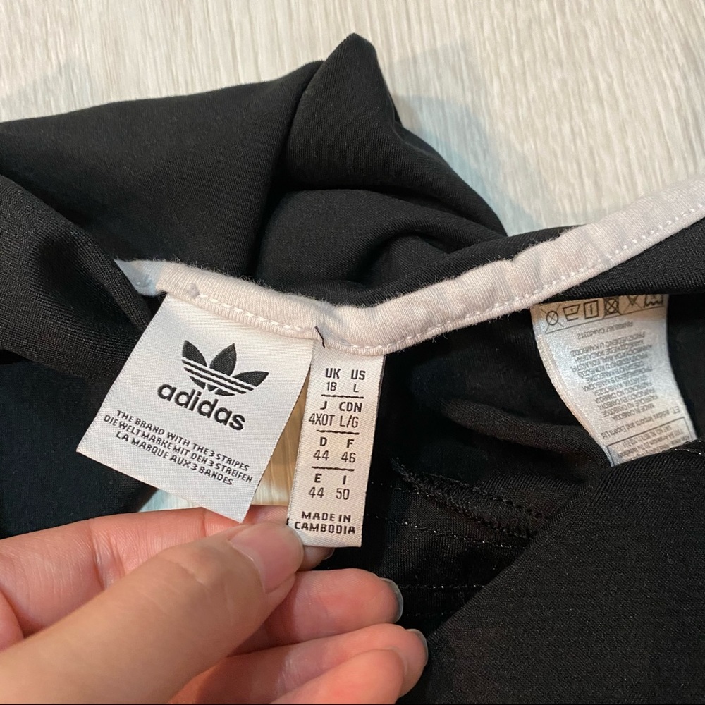 Adidas Originals 3-Stripes Bodysuit Black Large - Picture 8 of 11